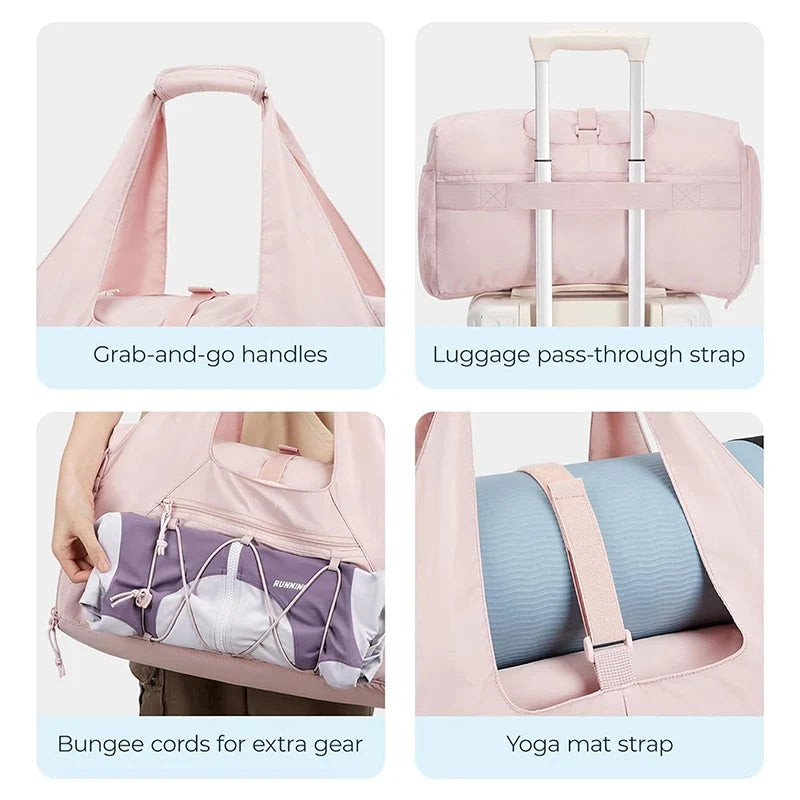 Large Capacity Women's Fitness Bag With Shoe Compartment Breathable Waterproof Backpack Multifunctional Men's Handbag