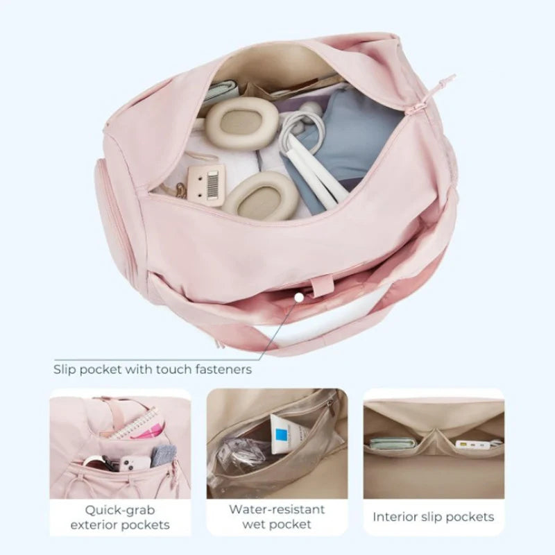 Large Capacity Women's Fitness Bag With Shoe Compartment Breathable Waterproof Backpack Multifunctional Men's Handbag