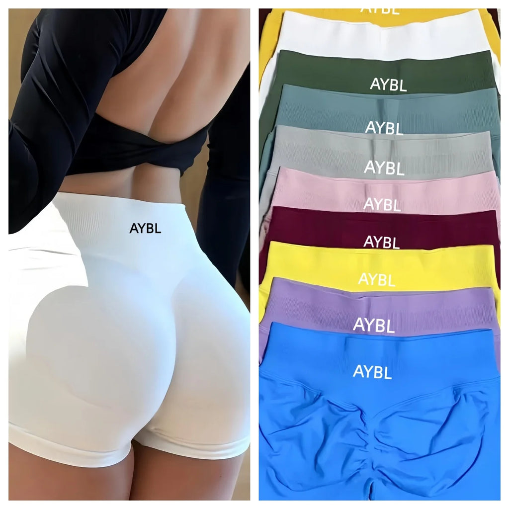 Fashion Shorts Low Waist Seamless Yoga Shorts Scrunch Bum Gym Shorts Women Workout Biker Stretch Fitness Shorts