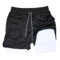 pants cortos deportivos 2 en 1 de secado rápido para correr y hacer ejercicio. Doble capa para verano.