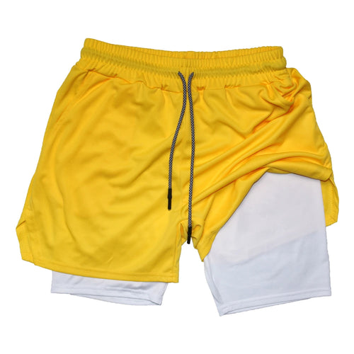 pants cortos deportivos 2 en 1 de secado rápido para correr y hacer ejercicio. Doble capa para verano.