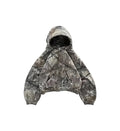 Sudadera con capucha retro de camuflaje con cierre, corte oversize unisex.